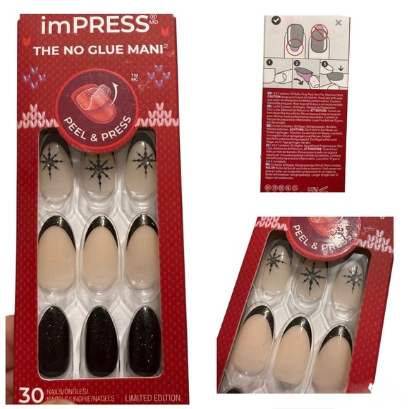 imPRESS Other - imPRESS Black and Nude Press-On Nails New Sealed Box